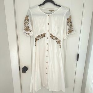 White Boutique Dress - size medium